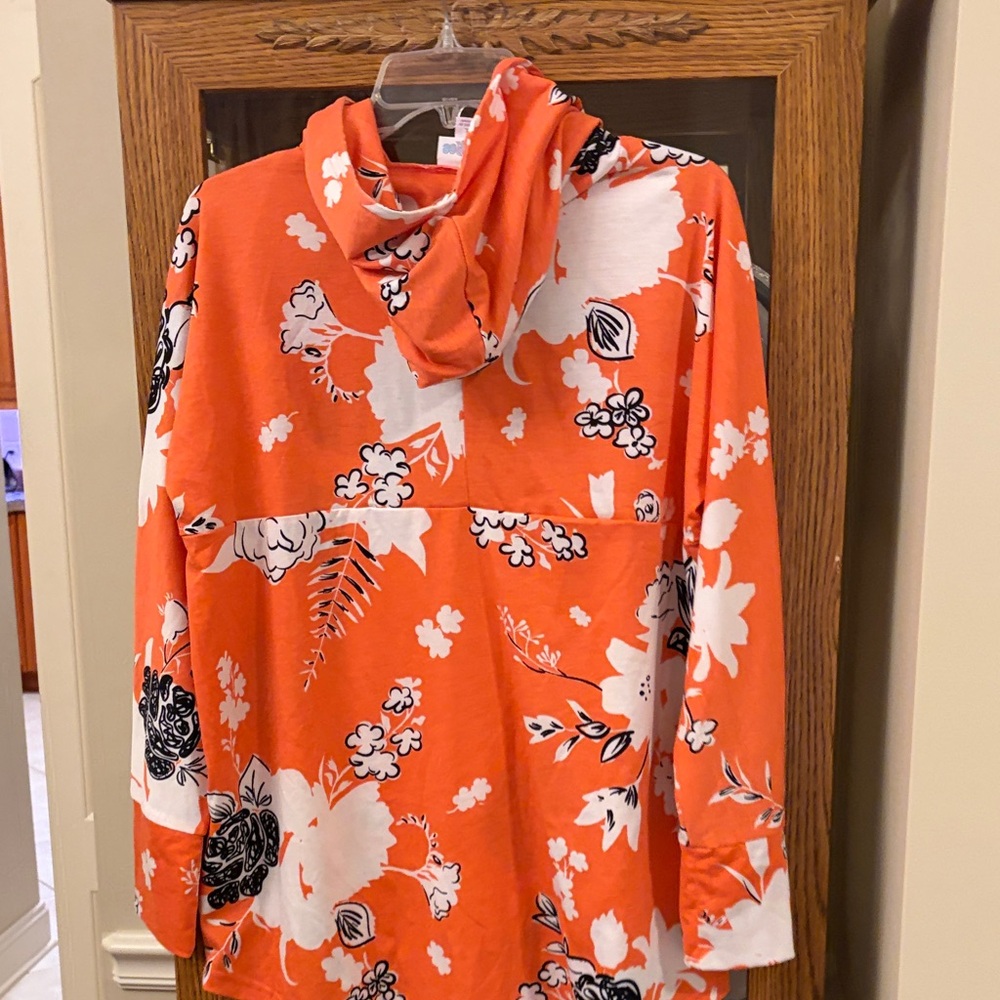 Floral Orange Hoodie - Picture 4 of 7
